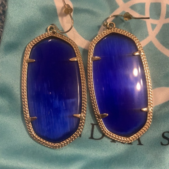 Kendra Scott cobalt blue Danielle earrings - Picture 3 of 5